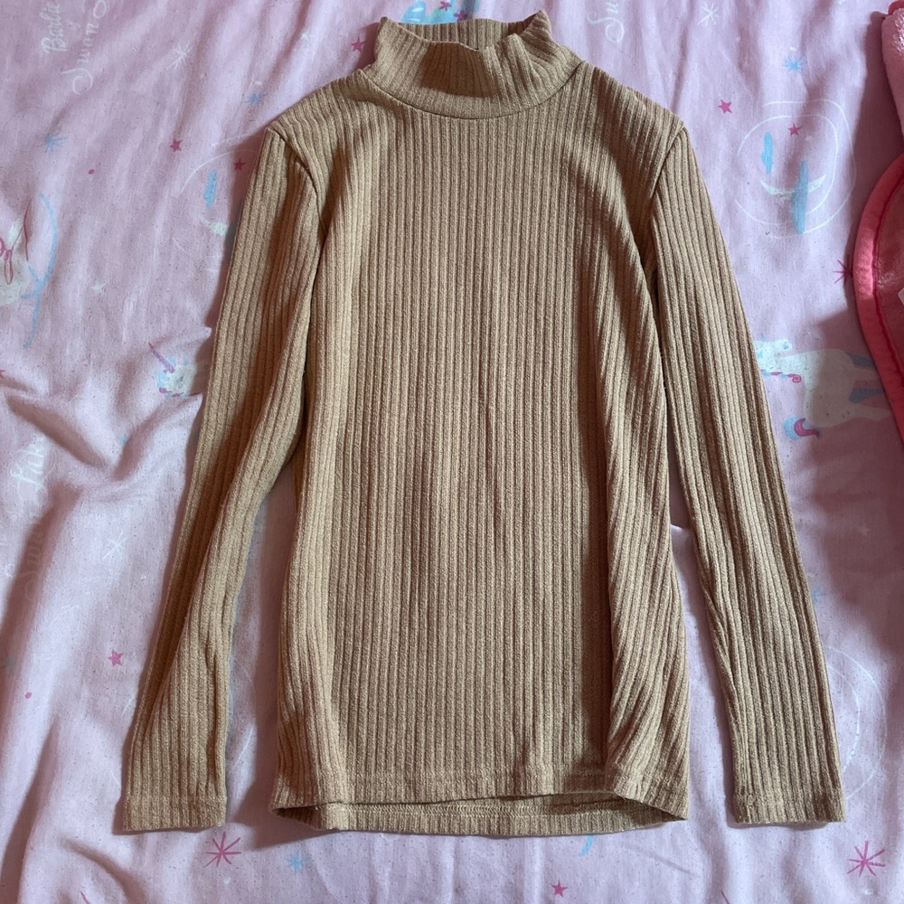 beige turtleneck